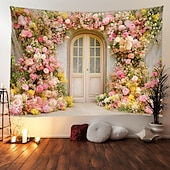 cheap Wedding-Wedding Decorations Backdrop Photograph Wedding Wall Hanging Large Tapestry Art Mural Decor Blanket Curtain Home Bedroom Living Room Decoration