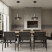 economico Luci Isola cucina-lampada a sospensione in cemento paralume in rete metallica lampada a sospensione industriale moderna in cemento 110-240v