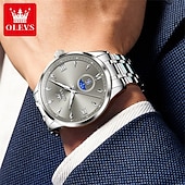 abordables Montres à quartz-OLEVS Hommes Montres à quartz Créatif Minimaliste Mode Décontractée Lumineux Calendrier Date Semaine IMPERMÉABLE Acier Suivre