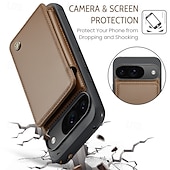 זול תיק טלפון אחר-טלפון מגן עבור גוגל Pixel 9 Pro Pixel 9 Pro XL Pixel 8 Pro Pixel 8 פיקסל 9 כיסוי אחורי עם מעמד חריץ לכרטיס עמיד בזעזועים רטרו TPU PC