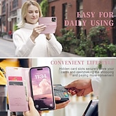 billige iPhone-etuier-telefon Etui Til iPhone 16 15 14 Pro Max Plus iPhone 13 12 11 Pro Max Flip deksel med stativ Magnetisk Kortspor Kontor / Bedrift TPU PU lær