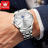 abordables Montres à quartz-OLEVS Hommes Montres à quartz Créatif Minimaliste Mode Décontractée Lumineux Calendrier Date Semaine IMPERMÉABLE Acier Suivre