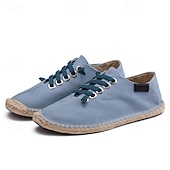 Χαμηλού Κόστους Ανδρικά Sneakers-ανδρικά casual αθλητικά παπούτσια εσπαντρίγιας, ελαφριά παπούτσια με κορδόνια με σόλα από γιούτα, κομψά καλοκαιρινά παπούτσια για καθημερινή χρήση και υπαίθριες δραστηριότητες