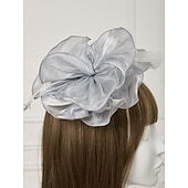 abordables Tocados-Fascinadores Tocado de Tul Fiesta de Té Carreras de Caballos Día de Damas Elegante Retro con Tocado de Flor y Pluma vestido para impresionar vestido para el día de carreras
