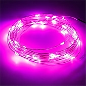 abordables Guirlandes lumineuses USB-Guirlande lumineuse LED USB élégante pour réception de mariage, 2 pièces, 5 m/10 m/20 m, télécommande 8 modes, guirlandes de fées, lampes de décoration pour mariage, Noël, vacances
