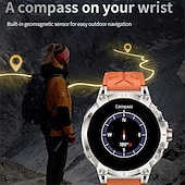 Χαμηλού Κόστους Smartwatch-kc89 έξυπνο ρολόι bt κλήσης φακός led πυξίδα καρδιακός ρυθμός 760mah έξυπνο ρολόι μεγάλης μπαταρίας