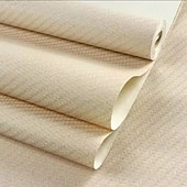 voordelige Behang-1 rol Chinees imitatiegrasdoek geweven behang voor restaurants, cafés, hotels, decoratief behang, retro, nostalgisch 3D imitatie bamboe linnen behang, niet zelfklevend 950x53cm/374x20inch