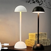 preiswerte Tischlampen-Pilz-Schreibtischlampe aus Metall, kabellose USB-Ladefunktion, Touch-Nachttisch-Lichtleiste, Atmosphärenlampe, Leuchte für Wohnzimmer, Schlafzimmer, 1 Stk.