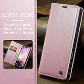 billige iPhone-etuier-telefon Etui Til iPhone 16 15 14 Pro Max Plus iPhone 13 12 11 Pro Max Flip deksel med stativ Magnetisk Kortspor Kontor / Bedrift TPU PU lær