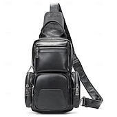 economico Borselli da uomo-Borsa a tracolla vintage in pelle da uomo con multitasche – borsa a tracolla casual da viaggio per lavoro, escursionismo o uso quotidiano