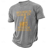 voordelige Grappige T-shirts voor mannen-Voor heren Grappig jargon T-shirt Korte mouw T-shirt 3D-afdrukken Strakke ronde hals Overhemd Modieus Dagelijks Straat Dagelijks Zwart blauw Bruin Zomer Lente Kleding S M L XL XXL XXXL