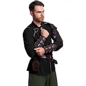 abordables Tenues-Rétro Vintage Médiéval Renaissance Pantalon Costume de cosplay Tenues Ren Faire Homme Viking Fantaisie Halloween Carnaval Mascarade Carnaval Performance LARP Adulte Chemise Pantalon Ceinture
