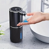 abordables Distributeurs à savon-Distributeur de savon automatique d&#039;une capacité de 380 ml - rechargeable par USB sans contact et technologie de détection de mouvement