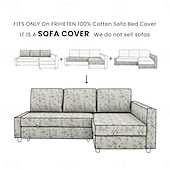 economico Copridivano-Copertura per divano letto 100% cotone coperture quilted floreali colorate con braccioli