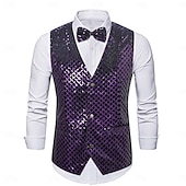 levne Blazery a vesta-Retro Řvoucí 20s 20. léta 20. století Kamizelka Vesta Motýlek Velký Gatsby Gentleman Flitry Retro Pánské Vánoce předvečer Všech svatých Karneval Výkon loučení se svobodou nevěsty Festival Dospělé