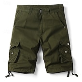 billiga Botten-Herr Cargo-shorts Vandringsshorts Militär Sommar Utomhus 10&quot; Ripstop Andningsfunktion Snabb tork Dragkedja fram Shorts Underdelar Knälängd Svart Armégrön Bomull Jakt Fiske Klättring XS S M L XL