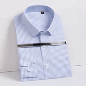 cheap Men&#039;s Elite Shirts-Men&#039;s 100% Cotton Non-iron Dress Shirt Button Up Shirt Solid Color School Formal White Long Sleeve Turndown All Seasons Clothing Apparel