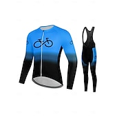 cheap Men&#039;s Clothing Sets-Men&#039;s Cycling Jersey Black&amp;White Bib set Top MTB Bicycle Shirt Mountain Road Riding Clothing Short Sleeve Cyclist biking Quick Dry Breathable 3 Rear Pockets
