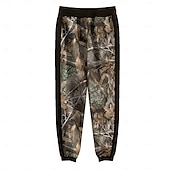 cheap Sweatpants-Men&#039;s Camouflage Hunting Fleece Sweatpants Drawstring Elastic Waist Casual Vintage Retro Outdoor Streetwear with Pockets Warm Fleece Lined Winter 3D Print Blue Green khaki