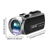 お買い得  アクションカメラ-ビデオカメラ、ビデオカメラ、HD 4K、48MP、ビデオレコーダー、カメラ、ビデオブログ用カメラ、DV、ビデオカメラ、デジタルズーム