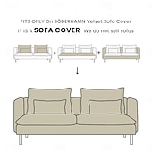 economico Copridivano-Copertura per Divano in Velluto Colore Unito con Braccioli Lavabile e Asciugabile in Macchina Coperture in Velluto