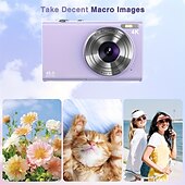 お買い得  アクションカメラ-デジタルカメラ 4k ビデオブログカメラ 48MP デジタルズーム ポータブル ポイントアンドシュート デジカメ 32GB/64GB/128GB メモリカード付属