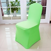 ieftine Husa scaun de sufragerie-huse pentru scaune de nuntă huse pentru scaune de banchet din spandex huse pentru scaune din spandex elastice din față plat pentru decorațiuni pentru petreceri de mese