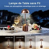 economico Lampade da tavolo-lampada da scrivania a led in ferro ricaricabile con usb &amp;regolazione tricolore per impieghi gravosi per bar ristorante