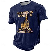 voordelige Grappige T-shirts voor mannen-Voor heren Grappig jargon T-shirt Korte mouw T-shirt 3D-afdrukken Strakke ronde hals Overhemd Modieus Dagelijks Straat Dagelijks Zwart blauw Bruin Zomer Lente Kleding S M L XL XXL XXXL