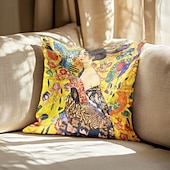 billige Folk stil-1 sett med 5 stk kastepute dekker moderne dekorativ kast putevar pute tilfelle for rom soverom sovesofa bil, 18 * 18 tommer 45 * 45 cm