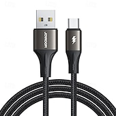 voordelige Mobiele telefoonkabels-Joyroom USB C-kabel 60W 10ft 3.9ft USB A naar micro-USB / USB C 3 A Snellader Gevlochten nylon Duurzaam Anti-vouwen Voor Samsung Xiaomi Huawei Mobiele telefoonaccessoire