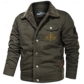 economico giacche e cappotti grafici da uomo-Per uomo Croce Gesù Giacca bomber Giacca in sherpa Impermeabile Anti-pioggia Resistente all&#039;acqua Vintage Informale Giornaliero Per eventi Per uscire Tasche Autunno Inverno Collo ripiegabile Manica