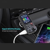 Недорогие Bluetooth гарнитуры для авто-bt93 автомобильный комплект громкой связи bluetooth 5.0 трансмистер fm qc3.0 быстрая зарядка беспроводной автомобильный mp3-плеер bluetooth автомобильный трансмитер fm