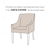 baratos Cobertura de Sofa-Capa de Cadeira Sakarias em Sarja de Algodão com Braços Ajuste Regular Lavável à Máquina