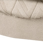 billiga Herrarnas Elite Tröjor &amp; Koftor-Herr Pullover tröja Sticka Ensfärgat Rund hals Stickat Elegant Jul Utomhus Kläder Raglanärm Vår Höst Svart Rubinrött S M L