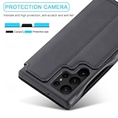 abordables Coques Samsung-Housse de téléphone pour Samsung Galaxy S24 Ultra S24 Plus S24 S23 S23 Ultra S22 S22 Plus Ultra S21 Ultra S21 FE S21 Coque flip avec emplacement pour carte magnétique antichoc rétro TPU PU cuir
