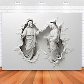  イエス 吊るすタペストリー オプティカル Illusion ウォールアート 大型タペストリー 壁画装飾 写真 バックドロップ ブランケット カーテン ホーム ベッドルーム リビングルーム装飾