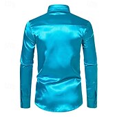 economico camicia da uomo con bottoni-Per uomo Camicia Camicia Estiva Camicia casual Camicia da Spiaggia Camicia con Colletto Camicia con Bottoni Nero Bianco Giallo Rosso Blu marino Manica Lunga Semplice Bavero Vacanza Camicia hawaiana