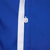 preiswerte Button-Down-Hemden für Herren-Herren Hemd Oberhemd Knopfhemd Farbblock Hochzeit Party Schwarz Weiß Marineblau Blau Langarm Kargen Frühling &amp; Herbst Bekleidung