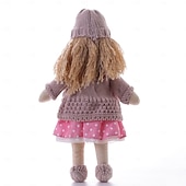 preiswerte Puppen-Waldorfpuppe mit Baumwollkörper, Künstlerpuppe, handgefertigte Mini-Anziehpuppe zum Selbermachen (Zubehör Bär nicht im Lieferumfang enthalten) für Weihnachtsgeschenke