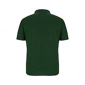 abordables Men's Button Up Shirts-Men's Shirt Summer Shirt Casual Shirt Beach Shirt Button Up Shirt Black Navy Blue Dark Green Brown Light Grey Short Sleeve Plain Vacation Daily Clothing Apparel Fashion Casual Comfortable