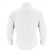 abordables Sweat-shirts basiques-Homme Sweat-shirt Sweat-shirt quart de fermeture éclair Noir Blanche Vin Vert Véronèse Kaki Demi-zip Uni Texturé Sport &amp; Loisir Quotidien Fête Polyester Streetwear Basique Occasionnel Printemps