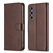 お買い得  サムスン用ケース-Samsung Galaxy S24 S24 Ultra Plus S24 FE S23 S22 S21 S20 Ultra Plus FE S25 Ultra用のスタンドホルダー、マグネットカードスロット、レトロTPU PUレザーのフリップカバー