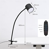 abordables Lampes de lecture-lampe de table à clip à LED lampe de lecture pour le travail &amp;lecture - protection des yeux alimentée par USB, gradation, correspondance des couleurs, broderie &amp;éclairage nail art 1pc