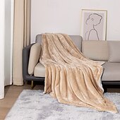 お買い得  ブランケット＆毛布-ソファ用シェルパフリーススローブランケット - 冬用の厚手で暖かいブランケット、女性への柔らかいふわふわのブランケットギフト