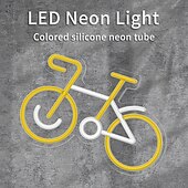 رخيصةأون إضاءات نيون LED-لافتة نيون للدراجة بسيطة، لافتة نيون للدراجة 5 فولت تعمل بالطاقة عبر USB للديكور المنزلي، غرفة المعيشة، ديكور المنزل، ديكور تمثال للطاولة الجانبية، ديكور جداري فني للدراجة