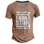  Per uomo Gergo divertente Maglietta Manica Corta maglietta Stampa 3D Girocollo Camicia Moda Quotidiano Streetwear Quotidiano Nero Blu Marrone Estate Primavera Abbigliamento S M L XL XXL XXXL