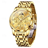 cheap Quartz Watches-New Olevs Brand Stainless Steel Band Men&#039;S Business Watch Calendar Luminous Chronograph Multifunction Simple Leisure Quartz Watch Fashion Waterproof Sports Men&#039;S Wristwatch