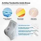 cheap Braces &amp; Supports-Ankle Brace for Sprained Ankle, Arch Support Compression Sleeve Socks for Women Men, Achilles Tendonitis Brace Wraps for Plantar Fasciitis, Foot Swelling Relief 1PC