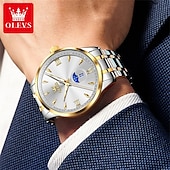 abordables Montres à quartz-OLEVS Hommes Montres à quartz Créatif Minimaliste Mode Décontractée Lumineux Calendrier Date Semaine IMPERMÉABLE Acier Suivre